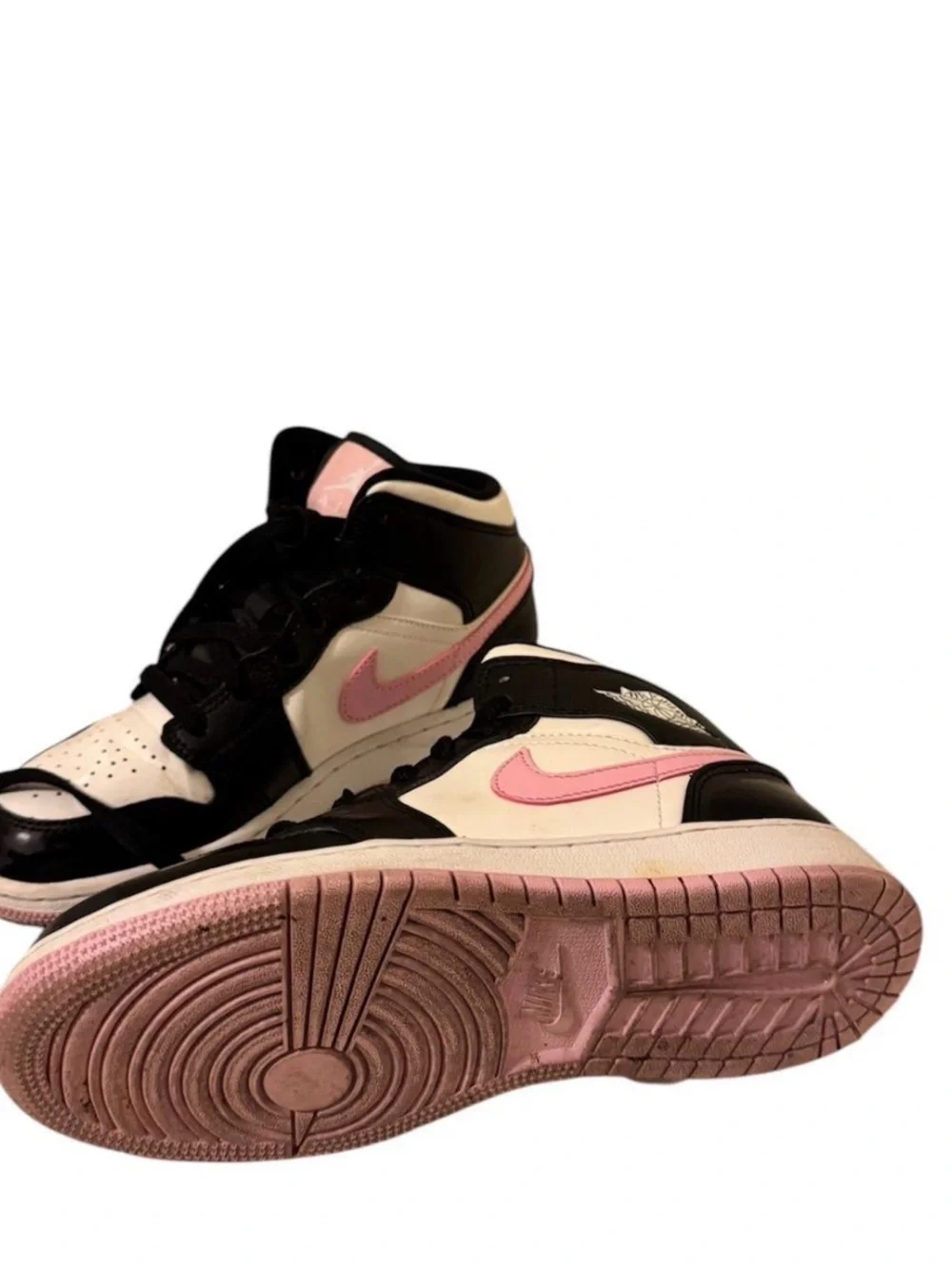 Nike Kids High-Top Sneakers in Pink, Black & Cream